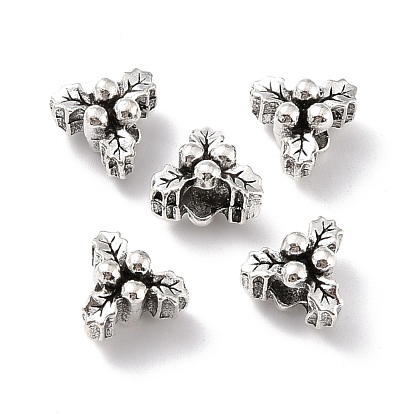 Alloy Beads, Large Hole Beads, Leaf