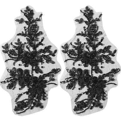 Аксессуары для вышивки цветов из марли и пайеток, аппликации из пластиковых бусин с имитацией жемчуга, для рюкзаков, одежда