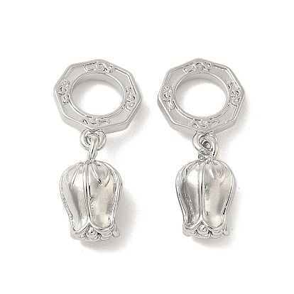 Европейские подвески-подвески в виде ландышей из латуни, подвески в виде цветов с большими отверстиями