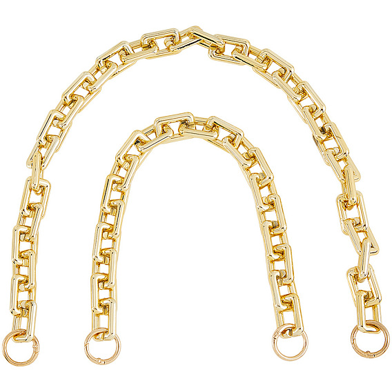 2 шт. 2 стили ccb пластиковые прямоугольные звенья цепочки для кошелька, замена мешка