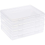 Transparent Plastic Bead Containers, with Hinged Lids, for Beads and More, Rectangle