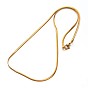 Chapado de iones (ip) 201 collares de cadena de serpiente plana de acero inoxidable para mujeres y hombres, con cierre de langosta