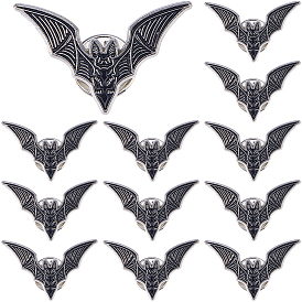 12шт. эмалированные значки в виде летучих мышей, броши из сплава для одежды рюкзака, без кадмия, без никеля и без свинца