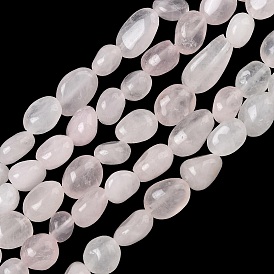Naturel a augmenté perles de quartz brins, pierre tombée, nuggets