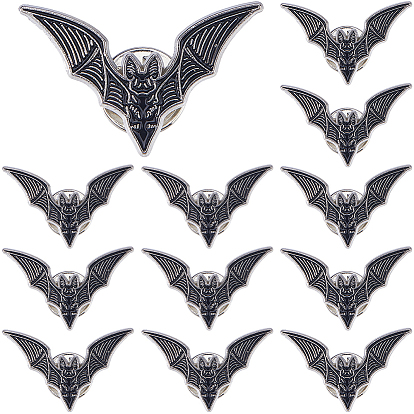 12шт. эмалированные значки в виде летучих мышей, броши из сплава для одежды рюкзака, без кадмия, без никеля и без свинца