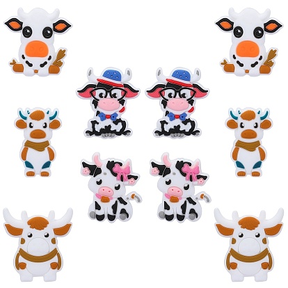 10 шт. 5 стили для крупного рогатого скота, пищевые экологически чистые силиконовые бусины