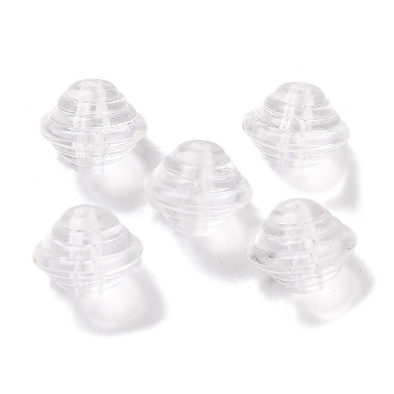 Прозрачные акриловые бусины, двухконусные