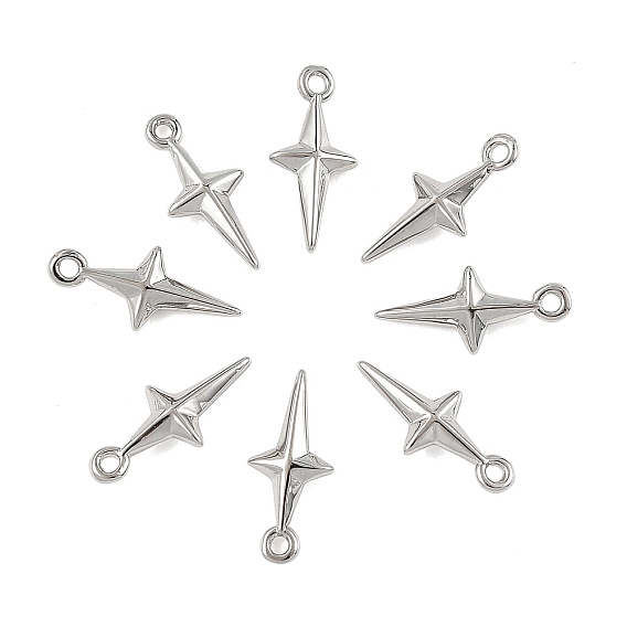SHEGRACE Brass Star Charms, Cadmium Free & Nickel Free & Lead Free