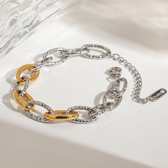 304 женские браслеты-цепочки из нержавеющей стали, чеканный