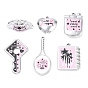 Acrylic Pendants, Mixed Shapes Charms
