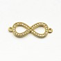 Cz латунь микро проложить aaa кубический zirconia бесконечность ссылки, без свинца, без никеля и без кадмия, 8x24x2 мм, отверстие : 1 мм
