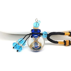 Ожерелье с подвеской в форме Тельца ручной работы лэмпворк, флакон духов с эссенцией, регулируемое колье из плетеного шнура, ожерелье-свитер для женщин