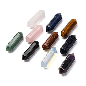 Natural & Synthetic Gemstone Double Terminated Points, Faceted