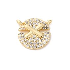 Латунные микро проложить кубического циркония подвески, плоские круглые прелести