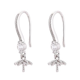 925 серьги-крючки из стерлингового серебра с микропаве из прозрачного кубического циркония, плоско-круглые