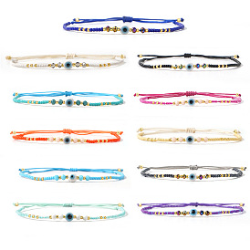 Браслеты из бисера и бусин из богемского стекла, ювелирные изделия из смолы от сглаза для женщин