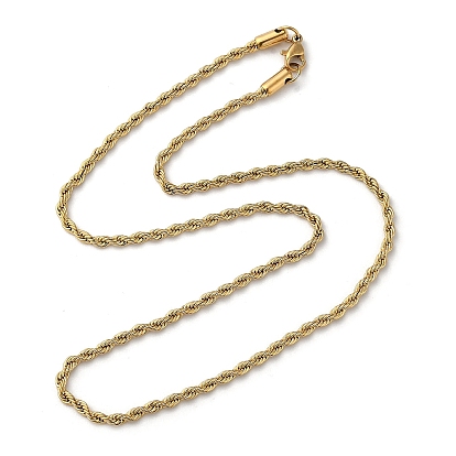 Vacuum Plating 304 Stainless Steel Rope Chain Necklaces