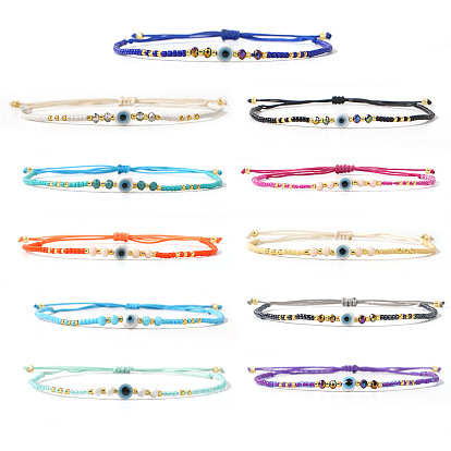 Браслеты из бисера и бусин из богемского стекла, ювелирные изделия из смолы от сглаза для женщин