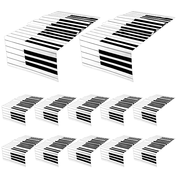 Пластиковая скатерть, для украшения дома, прямоугольник с рисунком пианино