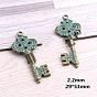 Alloy Big Pendants Accessories, DIY for Jewelry Making, Retro Key, Cadmium Free & Lead Free