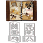 Углеродистая сталь разрезает трафареты, для diy scrapbooking, Фотоальбом, декоративная бумага для тиснения, цвет нержавеющей стали, рисунок насекомых