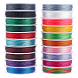 20 рулоны 20 цвета 10м 12-слойная круглая полиэфирная нить, для изготовления украшений из бисера своими руками