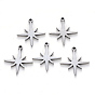 304 Stainless Steel Pendants, Laser Cut, Eight Pointed Star