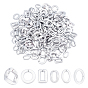 Opaque Spray Painted Acrylic Linking Rings, Quick Link Connectors, for Chains Making, Mixed Shapes