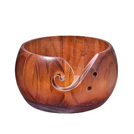 Wooden wool bowl wool storage wooden bowl wool wooden bowl handmade wooden wool wooden bowl round wooden bowl