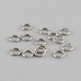 304 anillos partidos de acero inoxidable, anillos de salto de doble bucle