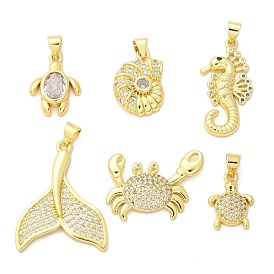 Латунные микро проложить кубического циркония подвески, морской организм, стойки покрытие, долговечный, без свинца и без кадмия