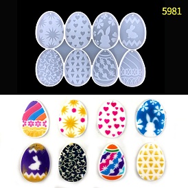 Силиконовые формы для пасхальных яиц, для литейных форм из смолы, для уф-смолы, изготовление пасхальных украшений из эпоксидной смолы