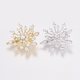 Латунный микропаве из циркония, подвеска навесная навесная, с петлей, цветок