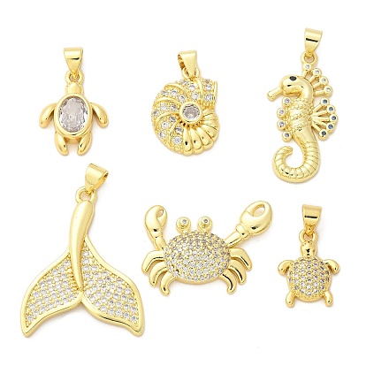 Латунные микро проложить кубического циркония подвески, морской организм, стойки покрытие, долговечный, без свинца и без кадмия