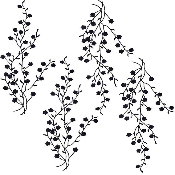 4шт. хлопковые вышивальные украшения, аппликация, цветок