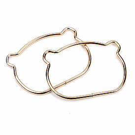 Ручки для сумок из сплава, голова медведя, аксессуары для замены сумок