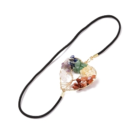 Elastic Bookmarks, Tree of Life Tumbled Natural Gemstone Beaded Book Marker, Heart