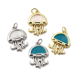 Стойки обшивки латунные подвески, с кубического циркония и эмали, медузы прелести, долговечный, без свинца и без кадмия, с целью перехода в кольце