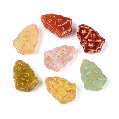 Рождественская краска для выпечки и золотые металлические стеклянные бусины, рождественская елка