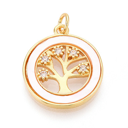 Латунные микропаве прозрачные подвески с фианитом, без кадмия и без свинца, с оболочкой, плоские круглые с деревом, с целью перехода в кольце