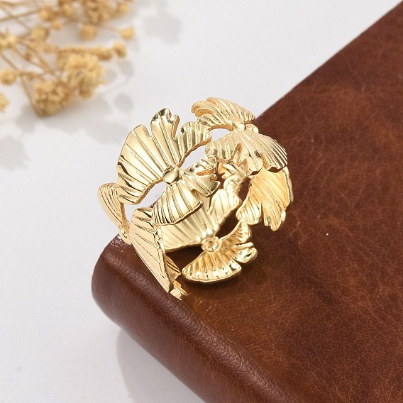 Цветочные латунные кольца для женщин, без кадмия, без никеля и без свинца