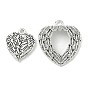 Tibetan Style Alloy Pendants, Heart Charms, Nickel