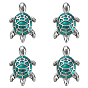 4Pcs Turtle Brass Enamel Lapel Pin Backs for Backpack Clothes