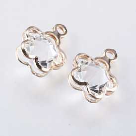 Iron Glass Charms, Flower