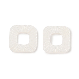 Opaque Resin Decoden Cabochons, Hollow Square