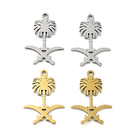 Ion Plating(IP) 201 Stainless Steel Connector Charms, Flower Links