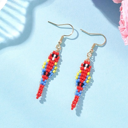 Серьги-подвески из стеклянных бусин в виде птичек, С 304 результатами из нержавеющей стали, золотые