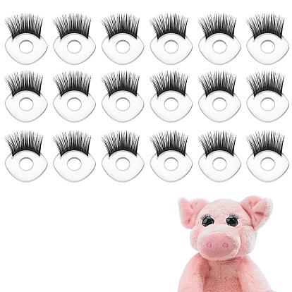 24шт. пластиковые кукольные глаза, с ресницами