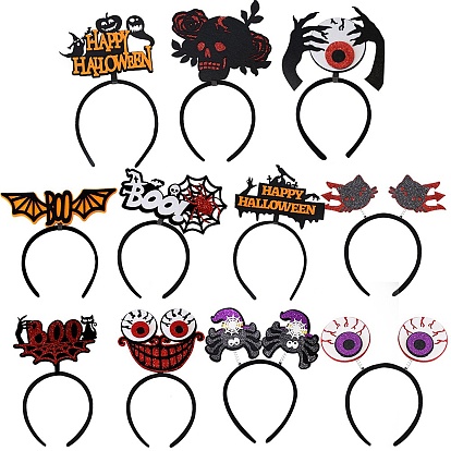 Ленты для волос из ткани на Хэллоуин, аксессуары для волос для украшения вечеринок