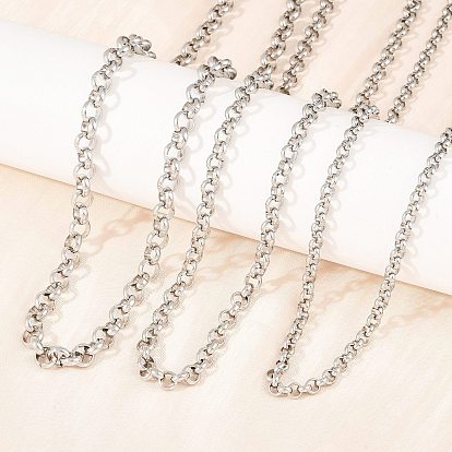 304 Цепочки-колье из нержавеющей стали типа «роло» для мужчин и женщин, без потускнения